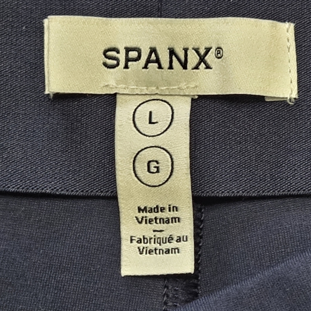 SPANX Supersmooth Perfect Fit Ponte Ankle Pants Navy Blue Large - Picture 9 of 12